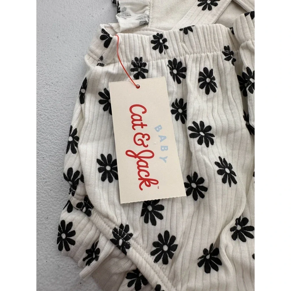 Baby Girls 2-Piece Outfit Set Carters Floral Footed Sleeper Cat Jack Romper 6-9M